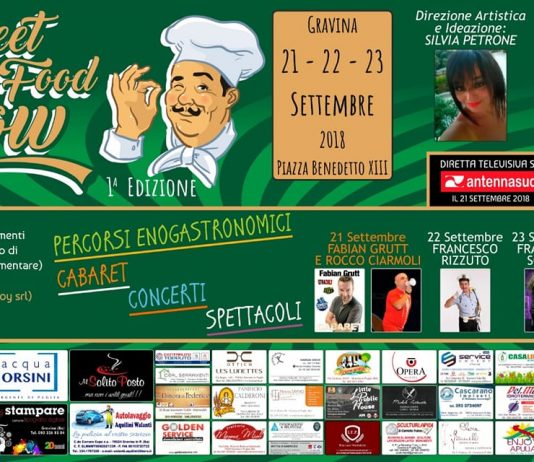 A Gravina la I edizione di “Street Food Show” da oggi fino a domenica 23 settembre