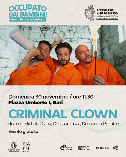 28-11-25 stagione teatrale 2025-26_domenica ultimo appuntamento in piazza Umberto di 'Occupato dai bambini'