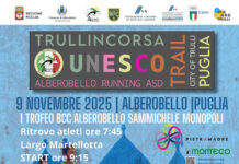 Domenica 9 novembre ad Alberobello la seconda edizione del Trullincorsa Unesco Trail