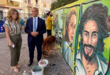 Ripristinato il murale di Parco Maugeri a Bari