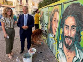 Ripristinato il murale di Parco Maugeri a Bari